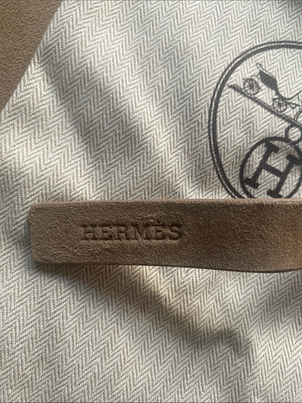 Women’s Hermes Genius Sandals in Beige Sable - Picture 12 of 12